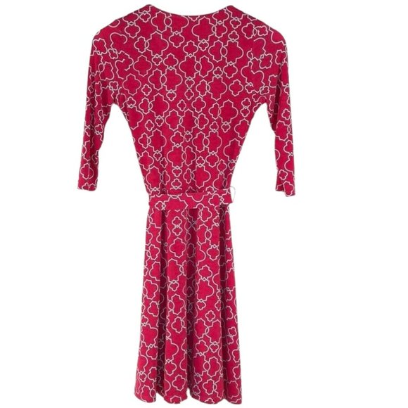 41 Hawthorn Renesme Faux Wrap Dress Stitch Fix - Raspberry - S - Picture 3 of 7